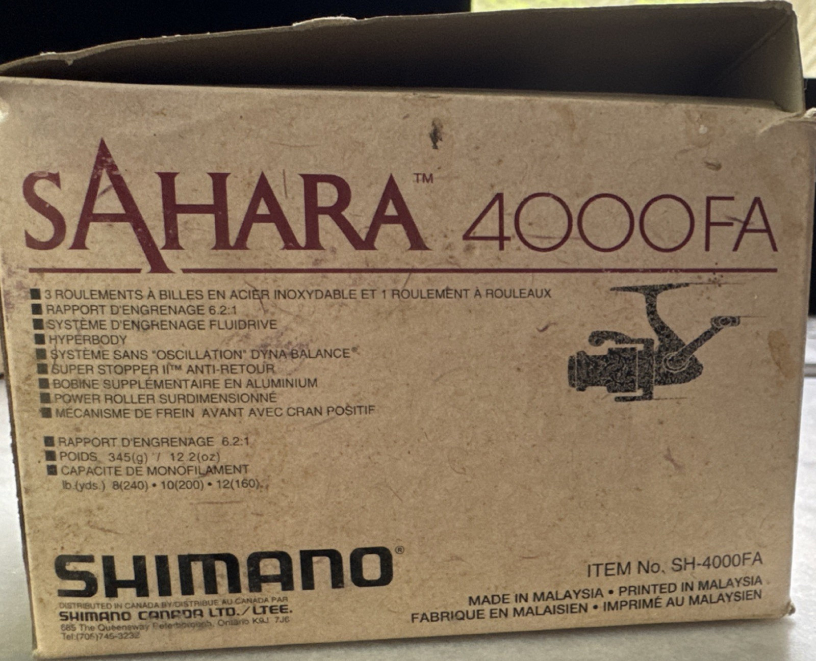 SHIMANO SAHARA 4000FA SPINNING REEL - EXTRA SPOOL - ALUMINUM
