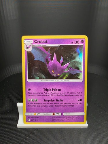 Pokemon TCG Crobat 56/149 Sun & Moon Base Set Holo Rare LP
