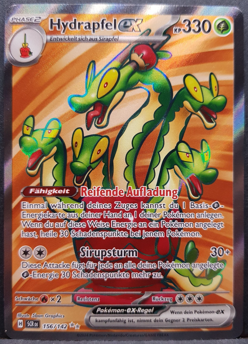 Hydrapfel ex 156/142 Stellarkrone Full Art Pokémon Pokemon Karte Deutsch NM  | eBay