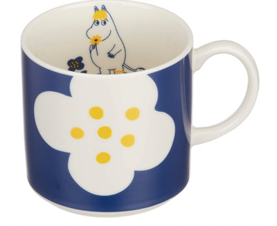Moomin Mug Teacup Cup Snorkmaiden Navy Porcelain Licensed Made in Japan