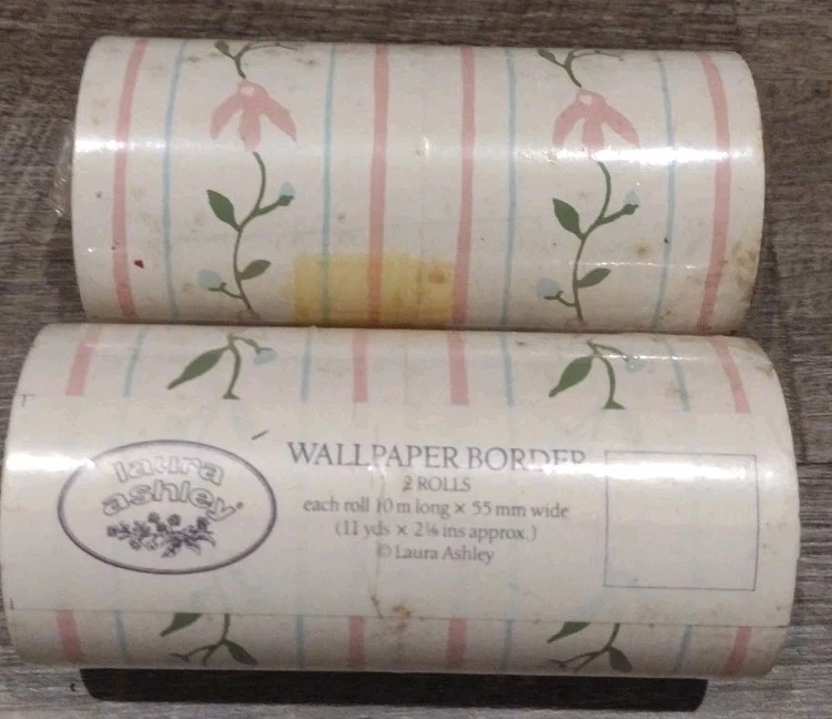 Papel pintado vintage para el hogar Laura Ashley rosa floral 2 rollos Foto 2 de 4