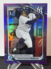2024 Bowman Chrome Christopher Familia Prospects True Purple Refractor 1st #/250