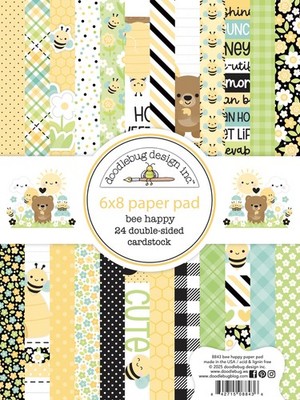 Doodlebug doppelseitige Papierunterlage 6''X8'' - Bee Happy - 5A003113-1H2M2