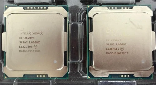 Lot of 2 Intel Xeon E5-2690V4 CPU 2.60GHz 14-Core 35MB LGA2011-3 SR2N2 Processor