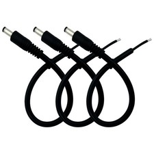 0.8ft 3pcs 5.5x2.5mm Male 14AWG DC Pigtail Power