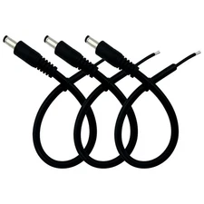 0.8ft 3pcs 5.5x2.5mm Male 14AWG DC Pigtail Power