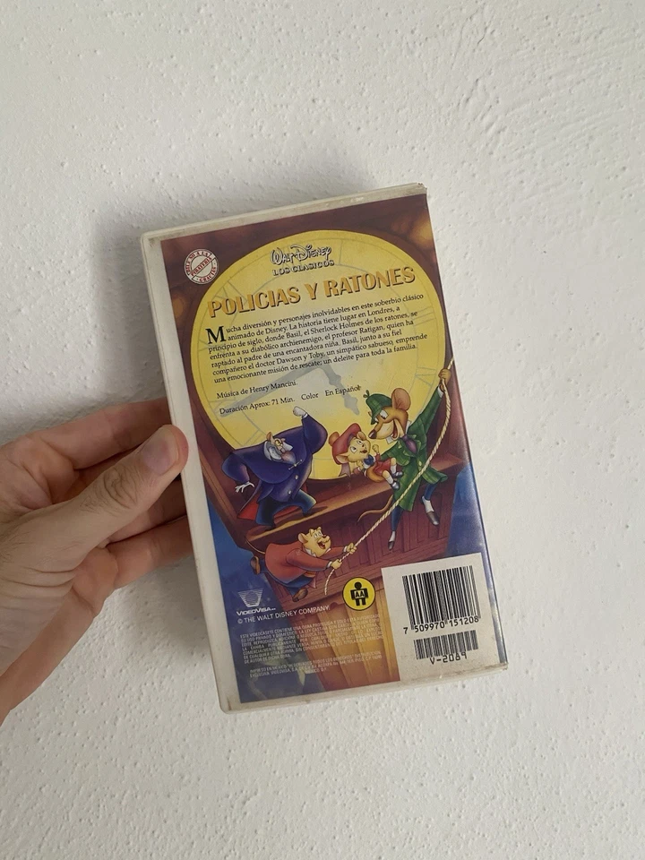 Basil, The Great Mouse Detective VHS Tape (Spanish) Videovisa - Latin Version - Image 2 of 4