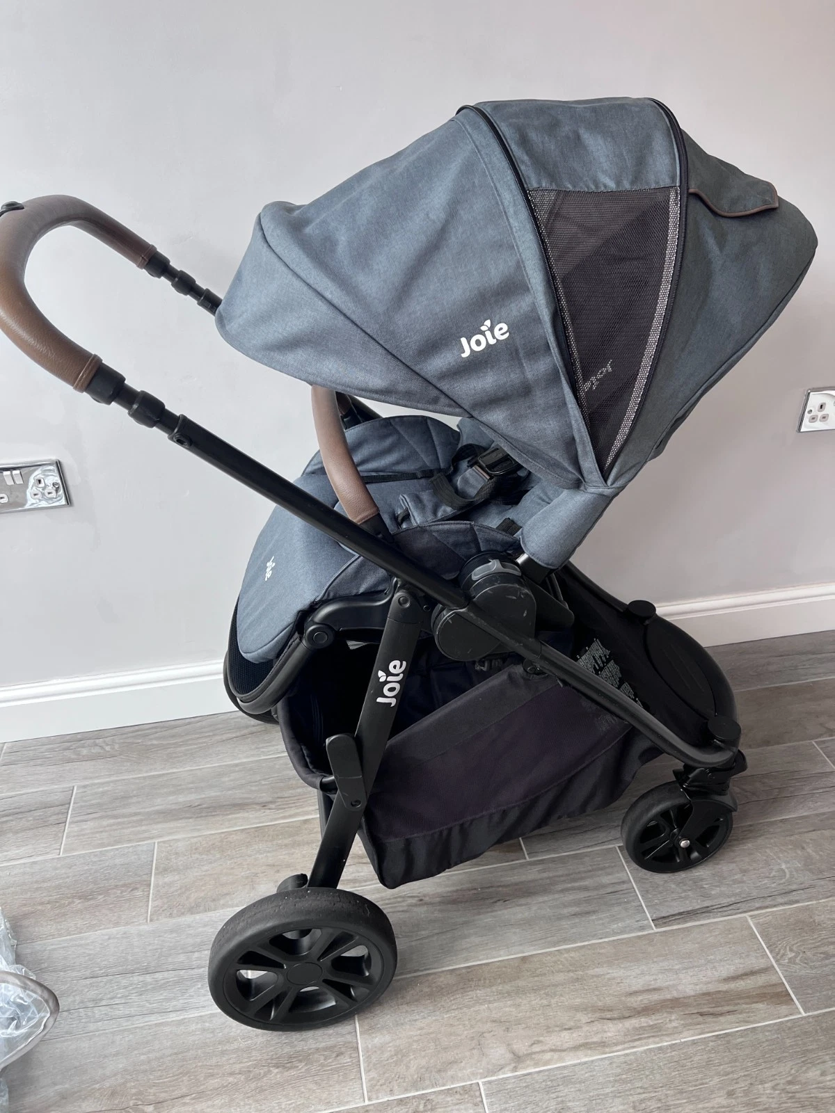 Joie Versatrax E Pushchair Stroller with raincover - Moonlight blue