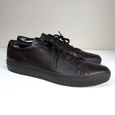 COMMON PROJECTS ORIGINAL ACHILLES LOW BROWN SZ 14 EU 47 MINIMALIST $500 ITALY - Image 1 of 4