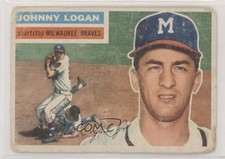 1956 Topps Johnny Logan (Gray Back) #136 0g05