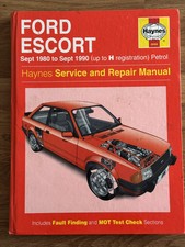 Haynes Workshop Owners Manual - Ford Escort Mk3 (1980 - 1990) Hardback Book