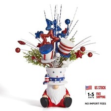 4th of July Centerpiece for Tables Red White and Blue Patriotic Flowers