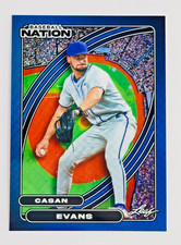 Hoja Nación de Béisbol 2026 Casan Evans Holo Azul/49 LSU Elite MLB Prospect