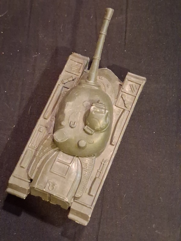 VINTAGE 1980’s LARGE, 2-3" PLASTIC Green Tank