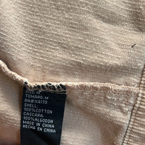 Gasoline VTG Y2K Beige Corduroy Light jacket faux fur collar youth Fit Medium - Picture 11 of 11
