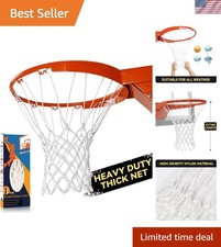 Quality Heavy Duty Basketball Net - All Weather, 12 Loops Anti-Whip
