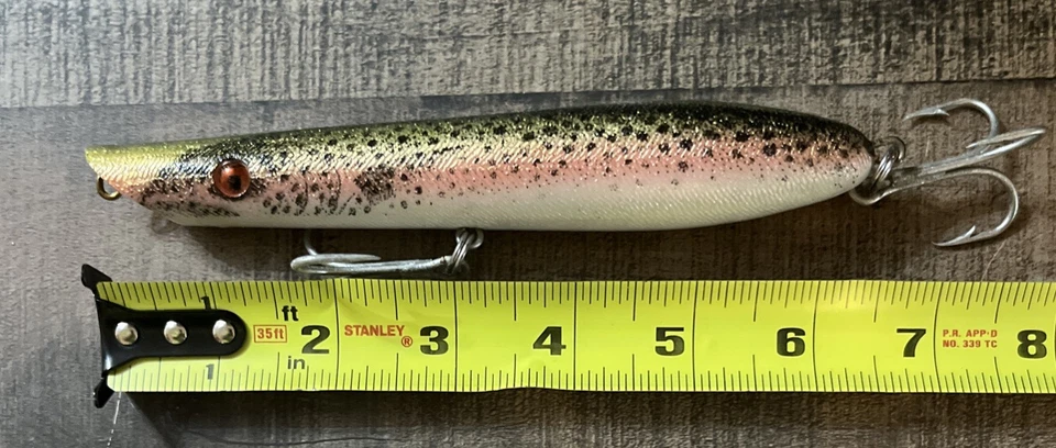 Original Cordell Lápiz Popper Topwater Bajo Señuelo 6.5", 3.5oz., Trucha Arco Iris Foto 3 de 4