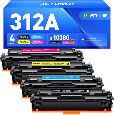 312A 305A Toner Cartridge for HP CF380A CE410A LaserJet Pro Series Printers BCYM