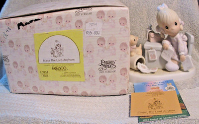 Precious Moments ''Praise the Lord Anyhow''  E-9254 NIB Free Shipping