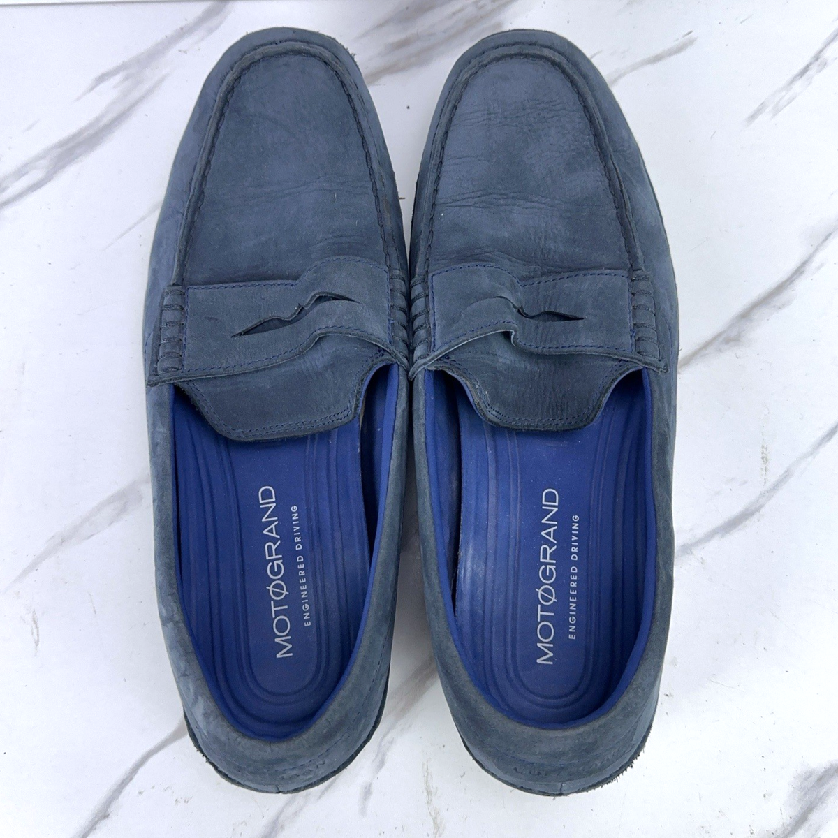 COLE HAAN MOTOGRAND Penny Loafer Driving Moc 10.5 M Blue  display picture 1