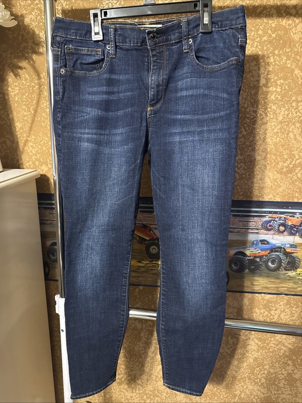 Gap 1969 Jeans Womens 31R Resolution True Skinny Dark Wash Blue Denim