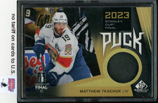 2023-24 SP Game Used '23 Stanley Cup Finals Puck Relics #SCPMT Matthew Tkachuk