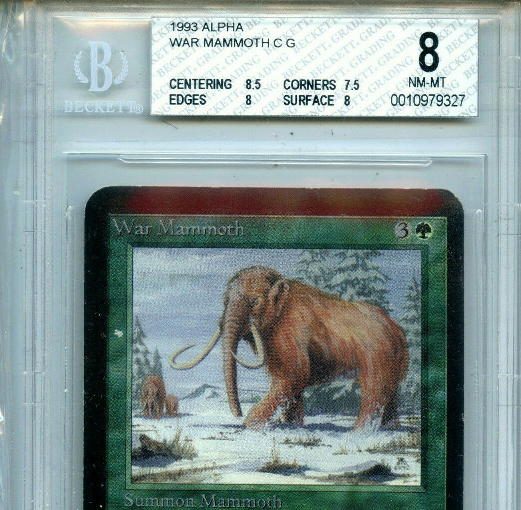 MTG Alpha War Mammoth BGS 8.0 NM-MT Card Magic WOTC Amricons 9327
