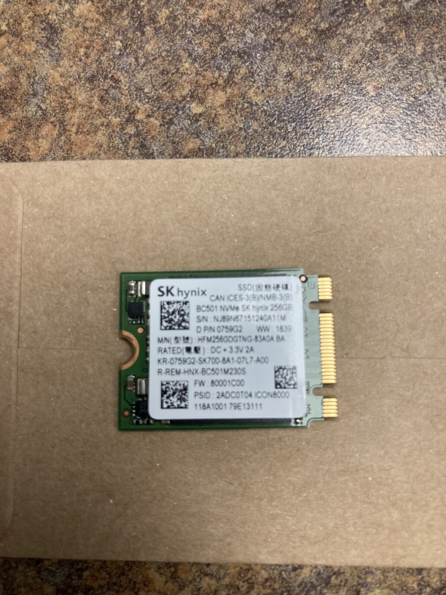 SK Hynix 256gb NVMe SSD Bc501 Hfm256gdgtng-83a0a for sale online