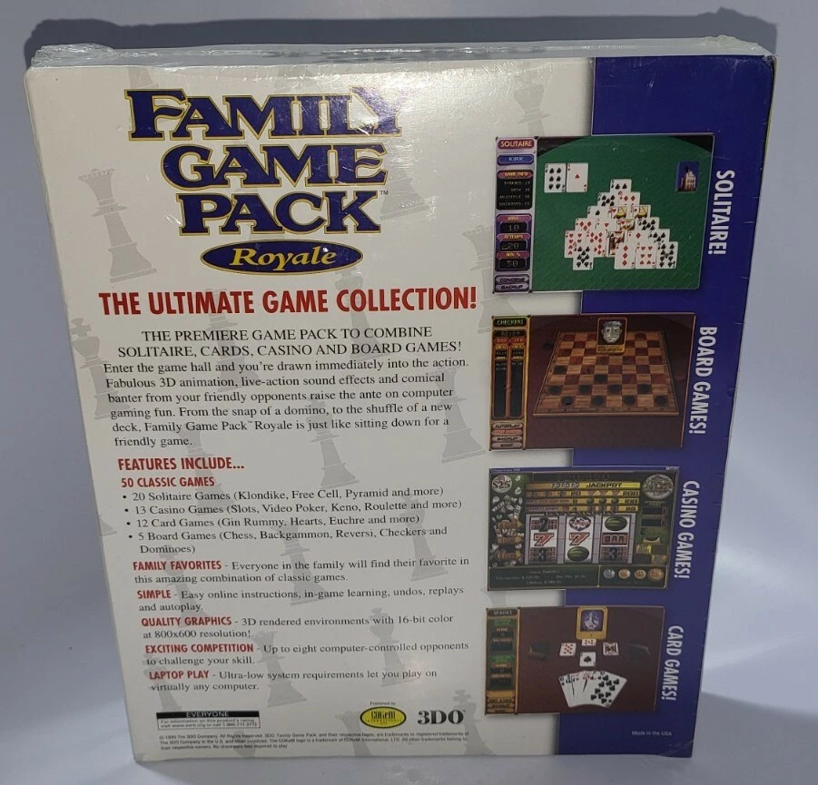 Family Game Pack Royale Greatest Hits 3DO PC CD ROM Complete Version - SEALED! - Image 4 of 4