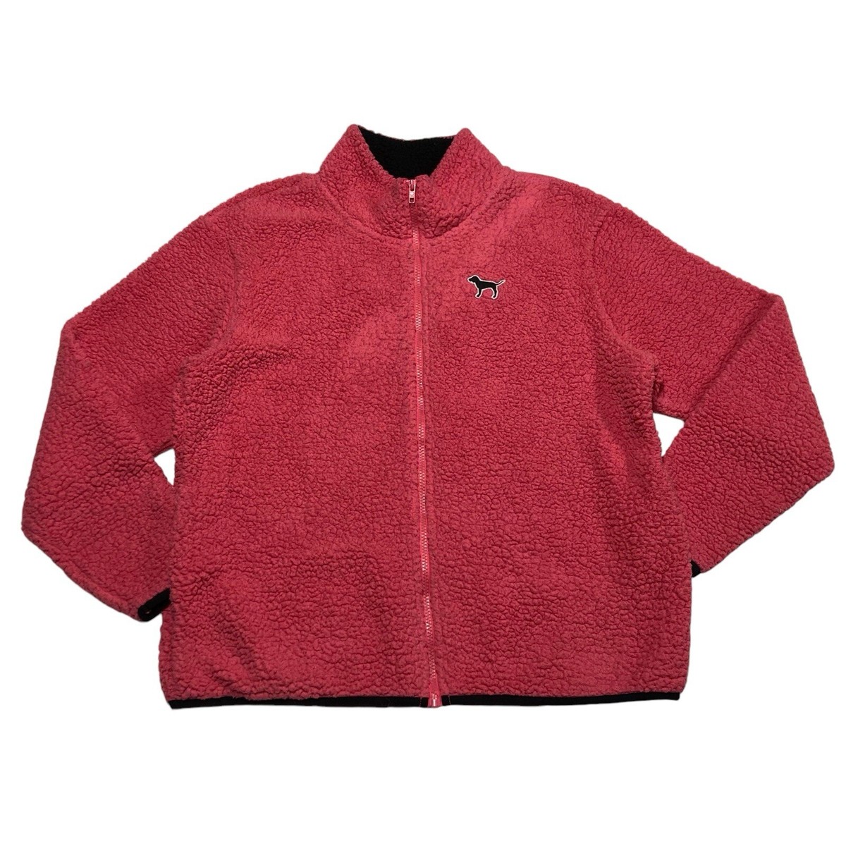 Pink Victoria’s Secret Pink Long Sleeve Full Zip Up Fleece Jacket Women’s M