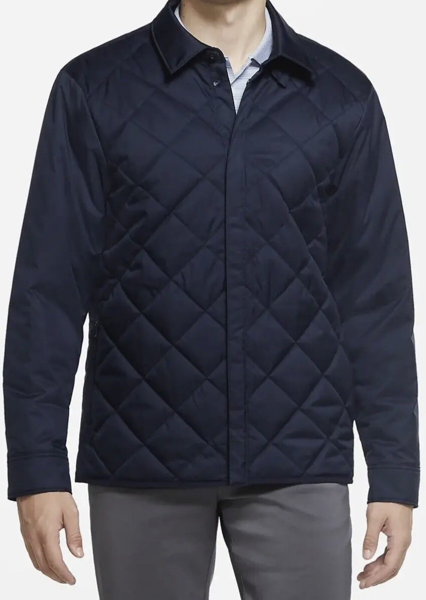 Nike Men's XL Golf Repel Diamond Quilted Jacket Obsidian Navy Blue