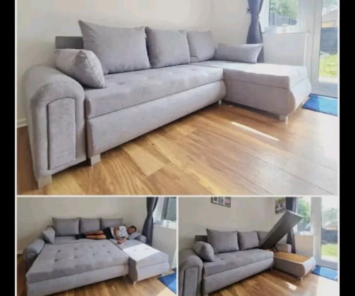 Lisbon Sofa Bed with Storage Chaise Corner Sofa eBay