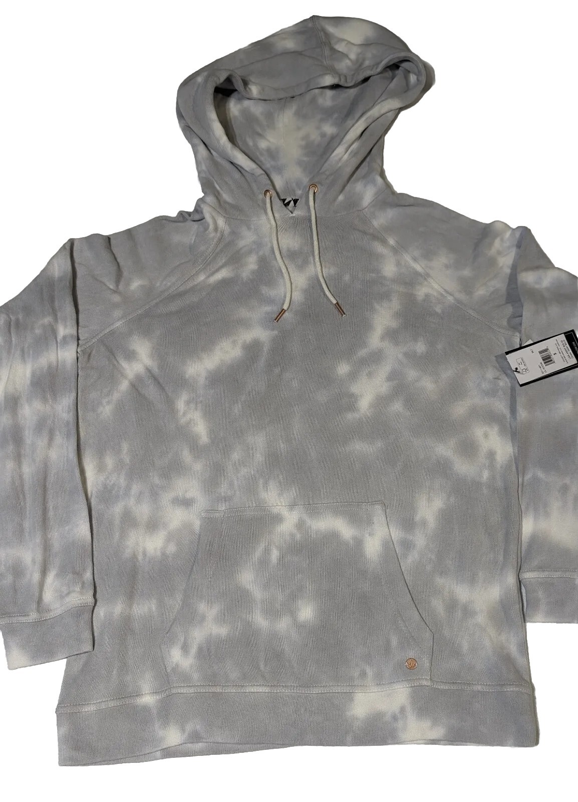 Volcom Lived In Lounge Hoodie Women's Size Small Gray/White Dye  New With Tags