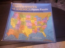 Map of The United States of America Jigsaw Puzzle 300 Large Pieces- Complete