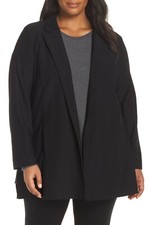 Eileen Fisher Notch Collar Jacket, Long sleeves, Open front, Small, 328, NWT