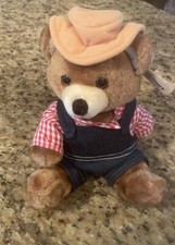 Vintage 1985 Dakin Del Monte  Brawny Bear Marketing Advertising Plush 10  
