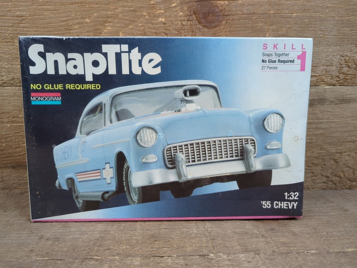 Monogram Snaptite 55 Chevy 1/32 Model Kit New & Sealed 1018 1992