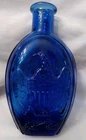 Vintage Cobalt Blue Federal Eagle + Harvest Basket 7" Glass