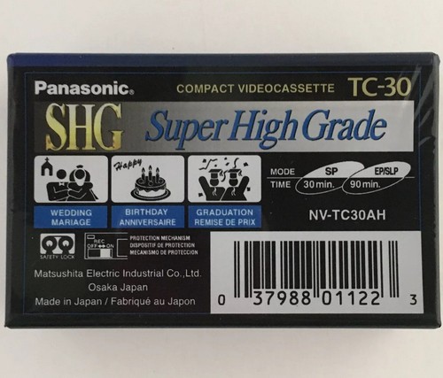 Cinta Panasonic TC-30 VHS-C Super Alto Grado 90 Min NUEVA SELLADA - Imagen 2 de 2