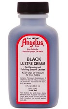 Angelus BLACK LUSTRE CREAM Cleaner Polish Conditioner Leather Shoes Boots luster