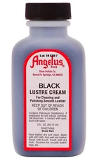 Angelus BLACK LUSTRE CREAM Cleaner Polish Conditioner Leather Shoes Boots luster