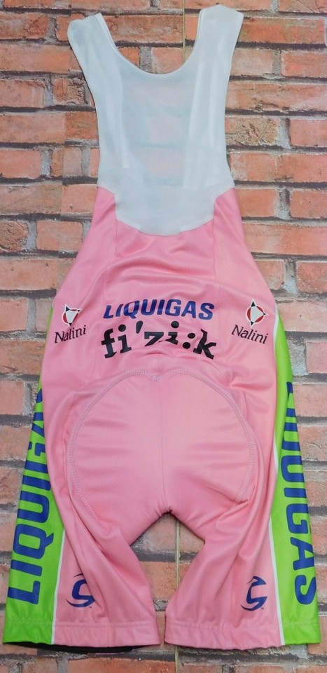 Cuissard Vélo NALINI Liquigas Rose - Body Salopette - Taille S - Homme