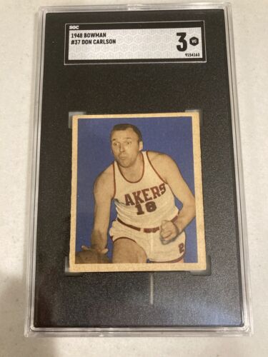 1948 Bowman Basketball, Don “Swede” Carlson. Minneapolis Lakers Legend! SGC 3 VG - Picture 1 of 2