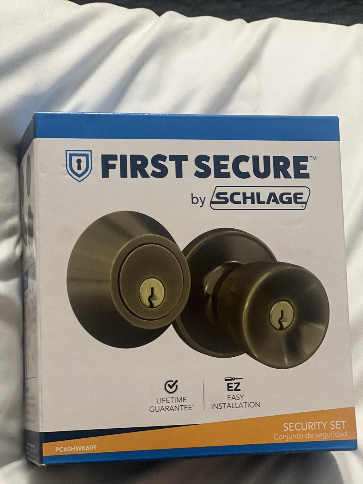 Schlage Indoor Outdoor Deadbolt & Hawkins Knob for sale online eBay