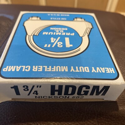 (2) Nickson 1-3/4'' GM Style Muffler Clamp HDGM-82 NOS