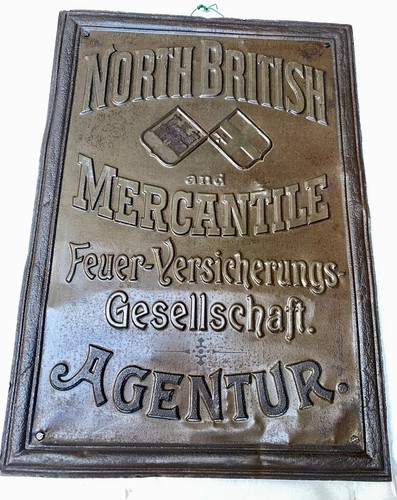 1900 Rarität North British & Mercantile Feuerversicherung AGENTUR Schild DRESDEN - Bild 7 von 13