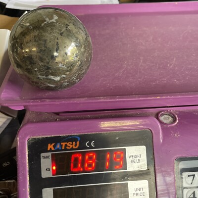 Pyrite Sphere Crystal Ball Natural Healing Fool s Gold 7 Cm 819 Grams WB#1