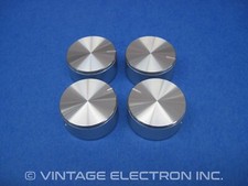 New Replacement Dynaco Knob Set - Silver Machined Aluminum St-400 Amp W/o Meters