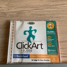 Click art 10,000 broderbund Shelf195 VINTAGE PC GAME/SOFTWARE 
