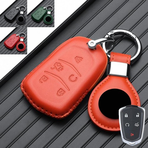 Ontto Copatible Con Cadillac Key Fob Protector Carbon Pattern Key Case - Foto 2